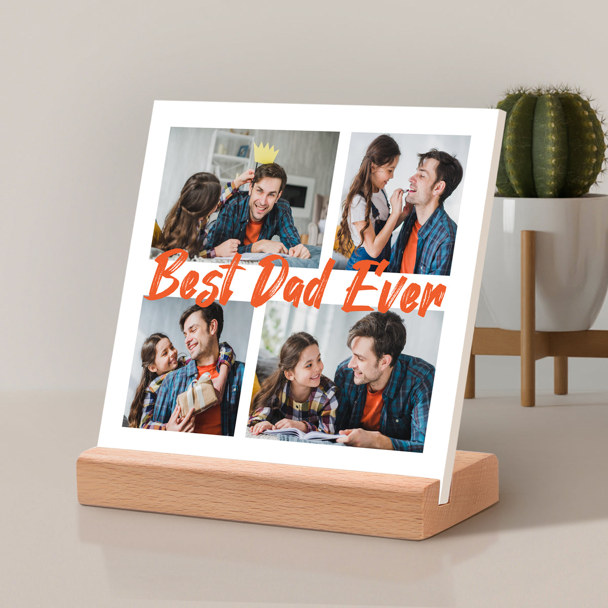 Best Dad Ever Happy Father's Day Gift Plaque Sign Desk Decor