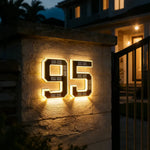 9-Inch Waterproof LED Solar Lighted House Numbers for Outside