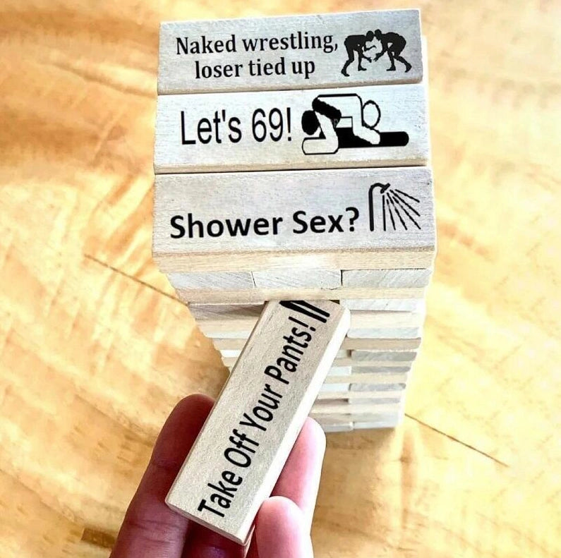 Adult Block Tower Couple Game Blocks Perfect Gift for Valentine's Day