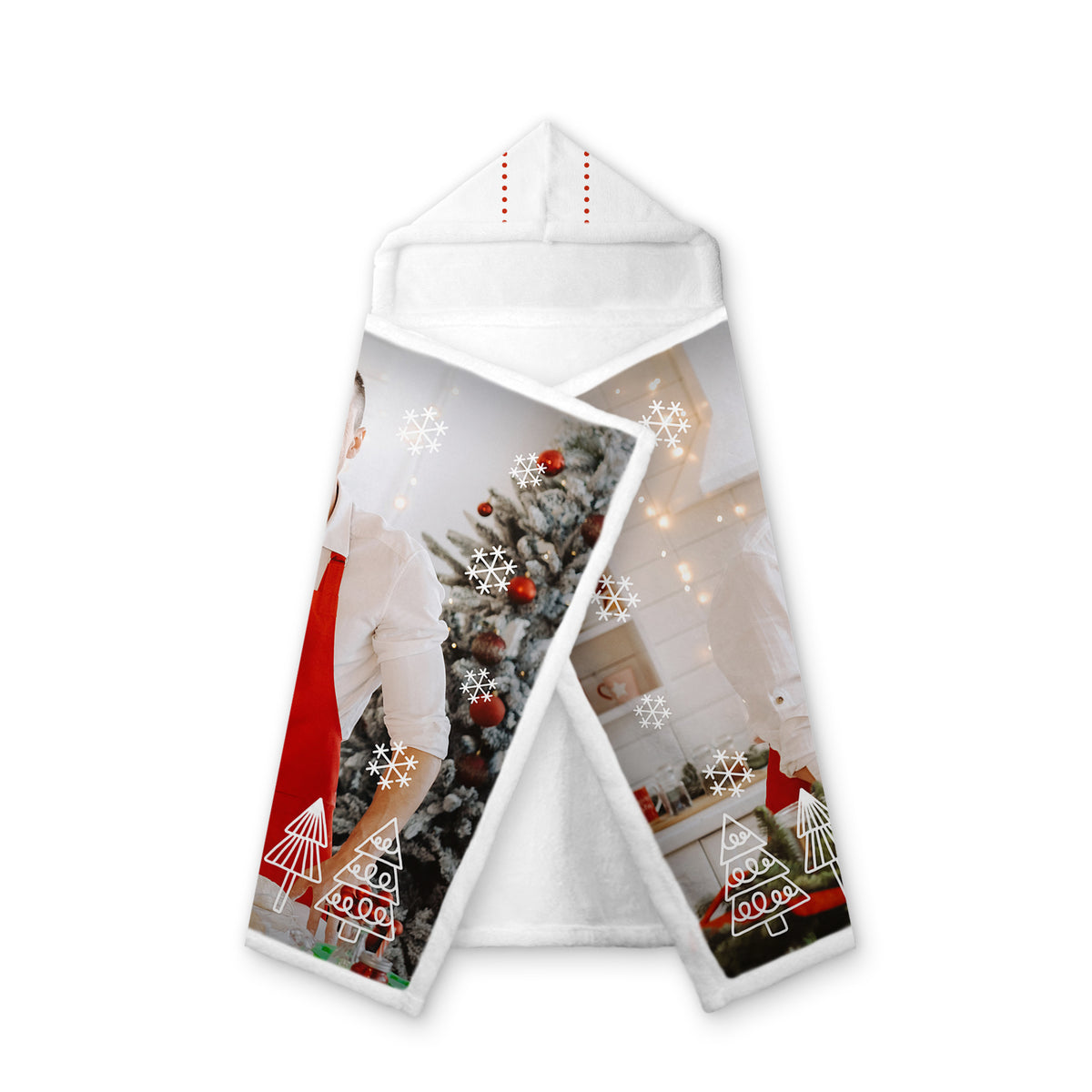 Custom Name Christmas Blanket Hooded of Family Love