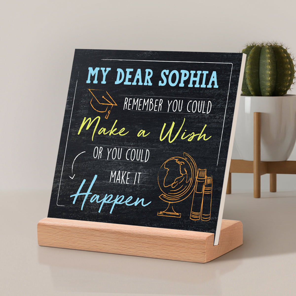 You Could Make A Wish Big Motivational and Inspirational Quotes College Office Desk