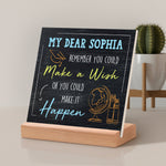 You Could Make A Wish Big Motivational and Inspirational Quotes College Office Desk