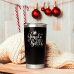 Christmas bells Customized Name Travel Coffee Tumbler