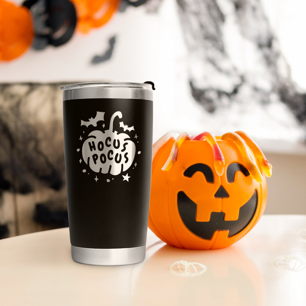Halloween Pumpkins Art Personalized Tumbler Gift