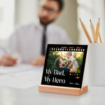 My Dad My Hero Happy Father's Day Desk Sign Decor Gift