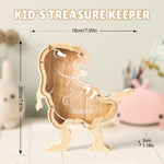 Personalized Wooden Dinosaur Piggy Banks for Kids - Ideal Birthday Gifts, Decor & Educational Toys