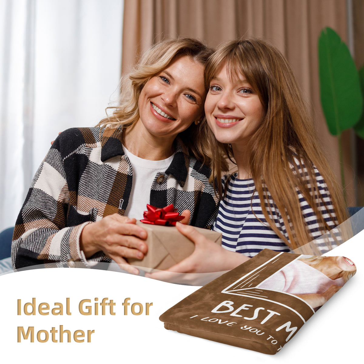 Best MOM Ever Personalized Custom Photo Blanket