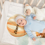 Personalized Hot Air Balloon Baby Shower Gift Custom Name Blanket