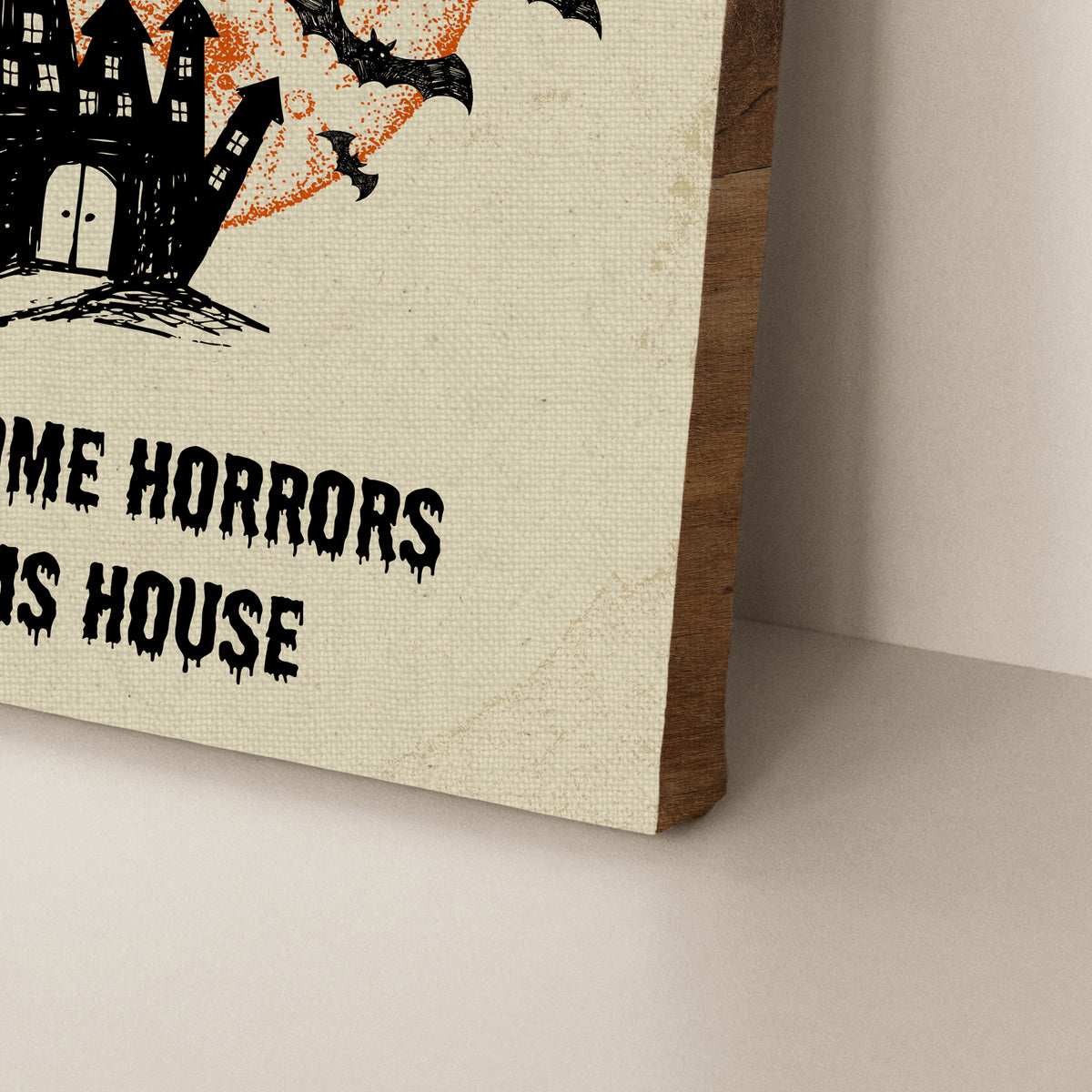 Personalized Halloween Bats Flying Art to Canvas for Wall
