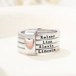 Personalized Name Stacking Rings