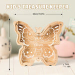 Personalized Wooden Butterfly Piggy Banks - Ideal for Kids' Birthdays, Decor & as Educational Toys
