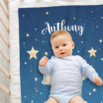 Personalized Cute Baby Elephant Custom Name Blankets