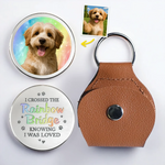 Personalized Pet Memorial Keychain – Custom Pet Photo & Rainbow Bridge Quote