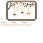 Personalized Family Tree w/Names - 2 Sizes Customized Wood Signs Decor Grandma Gifts, Birthday Gifts for Grandma Mom Grandparent, Custom Family Wooden Desk Table Sign Art Decorations