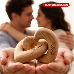 Romantic Couple - Personalized Infinity Heart Sculpture