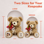 Personalized Photo Teddy Bear with Bouquet Options