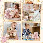 Starlight Teddy Bear 14” - Brown Short Fur - Personalized Gift