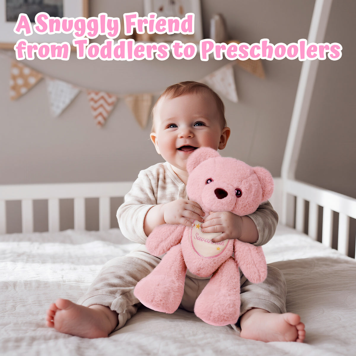 Starlight Teddy Bear 14” - Pink - Personalized Gift
