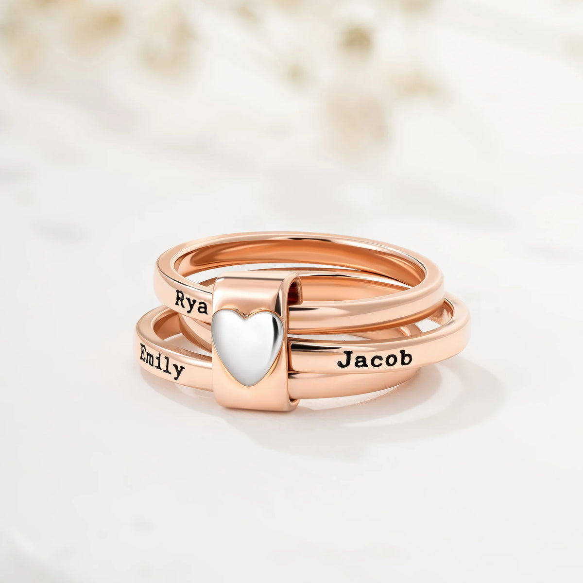 Personalized Name Stacking Rings