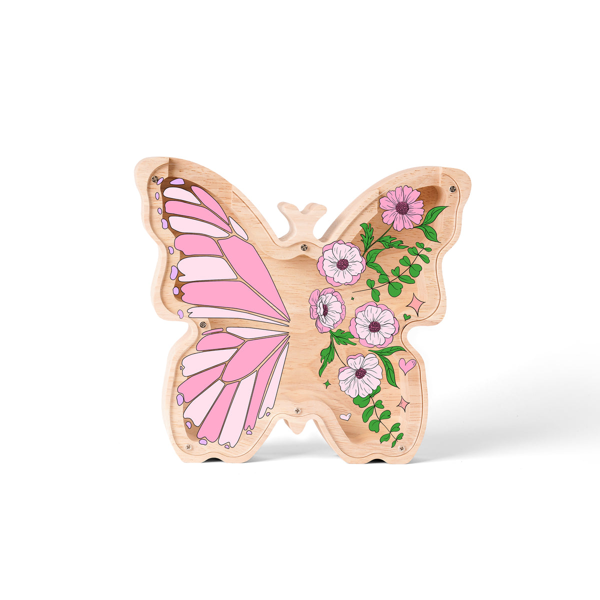 Wooden Colorful Butterfly Piggy Banks for Kids