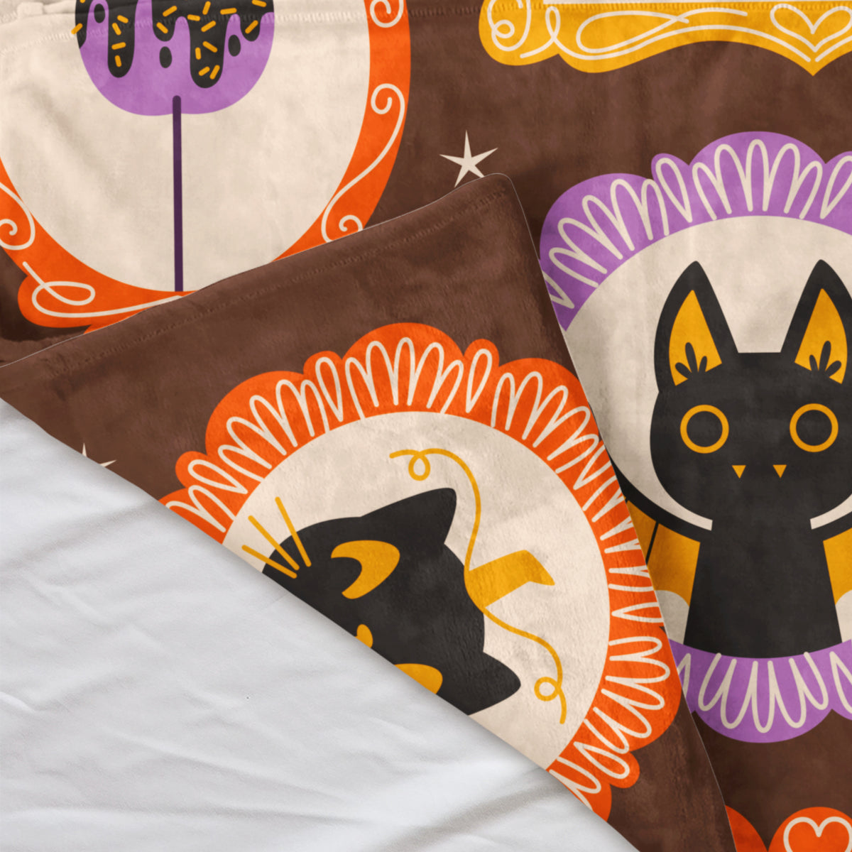 Haunted Halloween Candy Party Custom Name Blanket