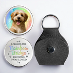Personalized Pet Memorial Keychain – Custom Pet Photo & Rainbow Bridge Quote