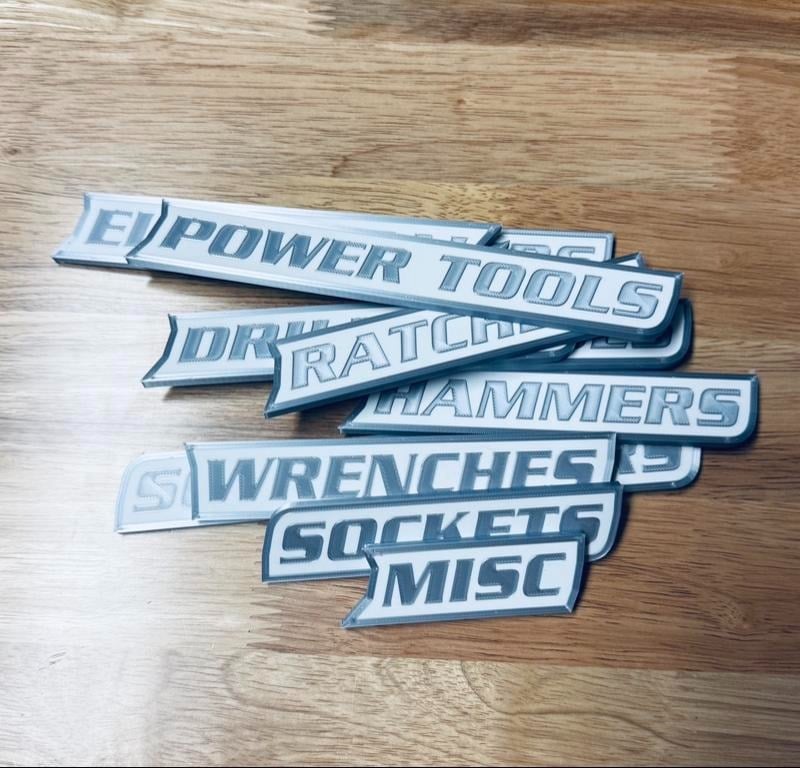 š12 Pack ofMagnetic Toolbox Labelsš©