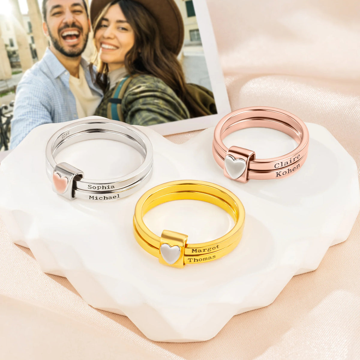 Personalized Name Stacking Rings