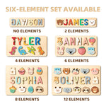 Customizedbee Personalized Name Puzzle,3 line,Wooden Puzzles for Toddlers 1-3, Easter Gifts for Toddlers