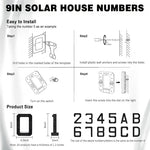 9-Inch Waterproof LED Solar Lighted House Numbers for Outside