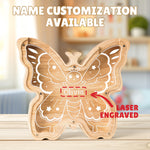 Personalized Wooden Butterfly Piggy Banks - Ideal for Kids' Birthdays, Decor & as Educational Toys