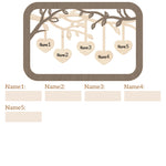 Personalized Family Tree w/Names - 2 Sizes Customized Wood Signs Decor Grandma Gifts, Birthday Gifts for Grandma Mom Grandparent, Custom Family Wooden Desk Table Sign Art Decorations
