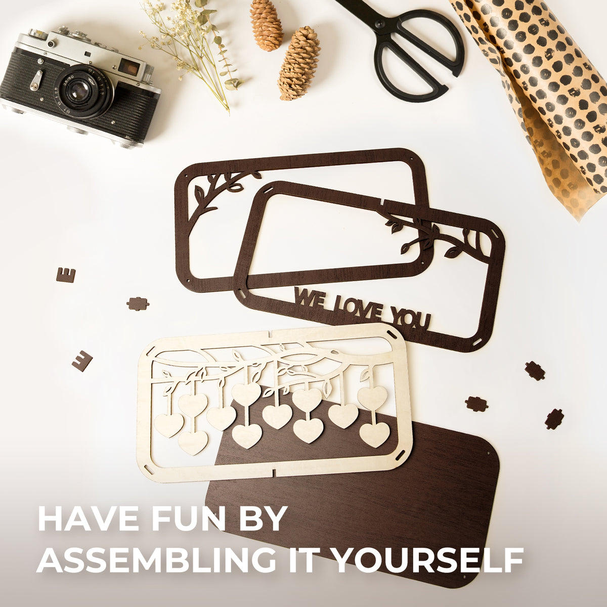 Personalized Family Tree w/Names - 2 Sizes Customized Wood Signs Decor Grandma Gifts, Birthday Gifts for Grandma Mom Grandparent, Custom Family Wooden Desk Table Sign Art Decorations