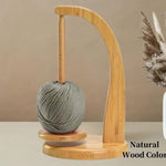 Magnetic Wooden Rotating Yarn Holder - Ideal for Knitting & Crochet. Stable Organizer, Perfect Gift for Mom, Knitters & Crocheters