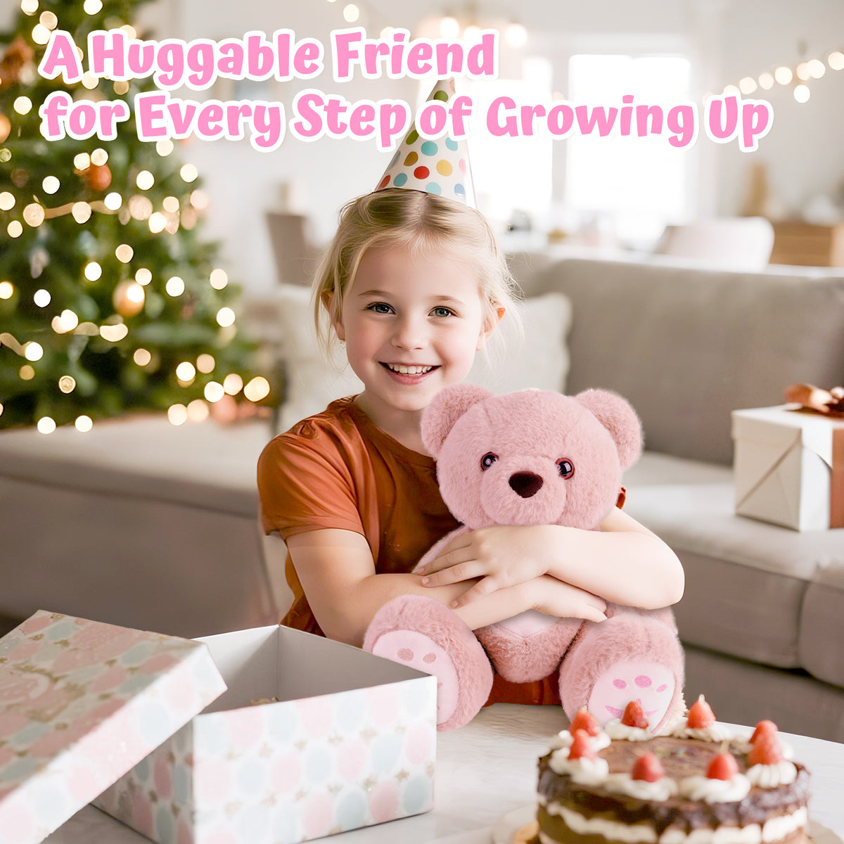 Starlight Teddy Bear 14” - Pink - Personalized Gift