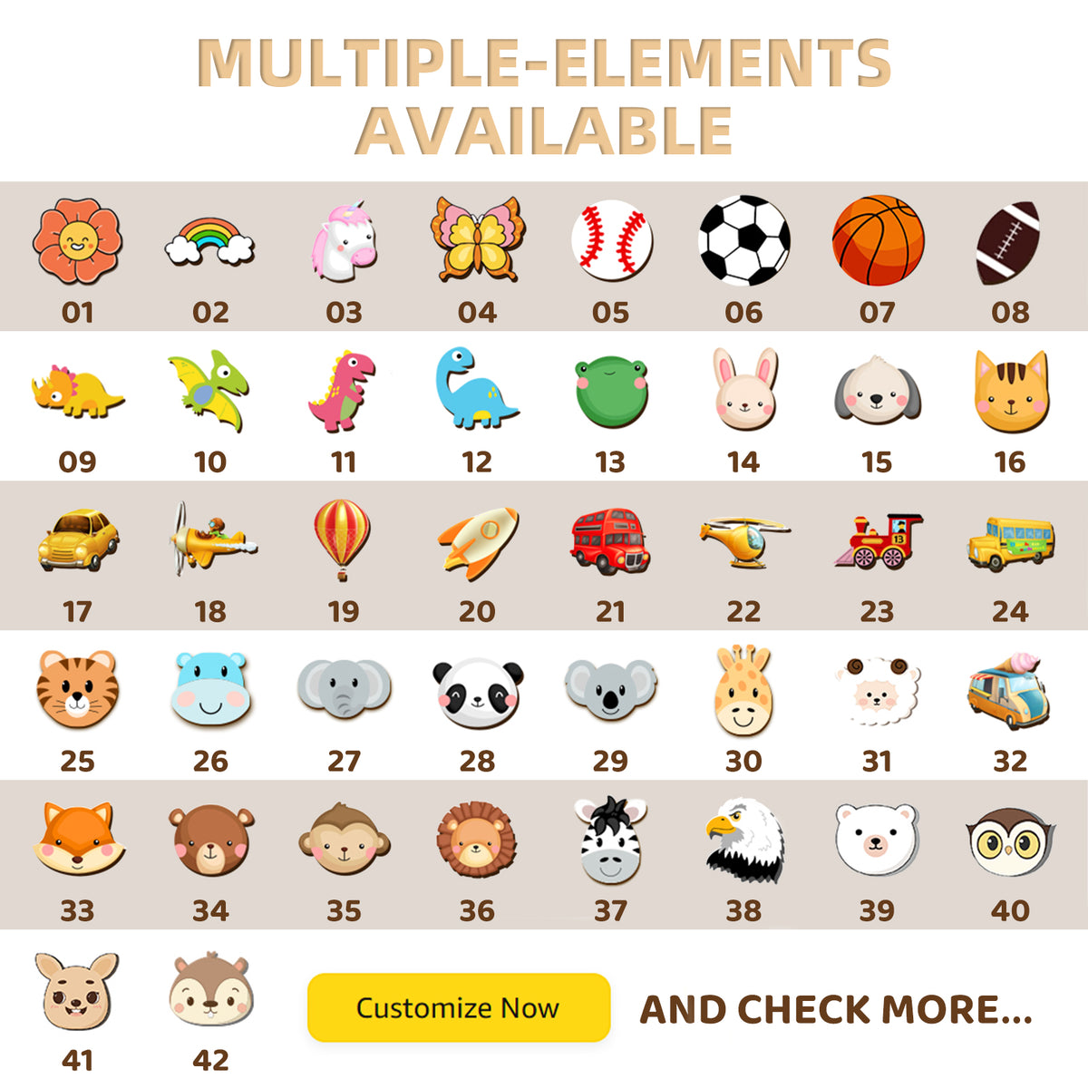 Customizedbee Personalized Name Puzzle,3 line,Wooden Puzzles for Toddlers 1-3, Easter Gifts for Toddlers