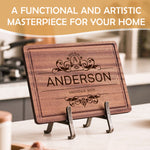 Personalized Wood Cutting Board – Custom Engraved with Names Dates – Gift for Weddings, Anniversaries, Housewarmings. Functional Serving Platter (11x8.3 Inches)