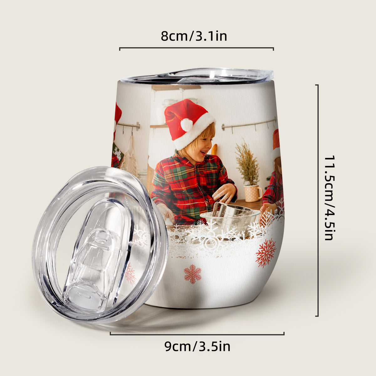 Christmas Stainless Steel Wine Tumbler