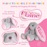 Pink · Personalized Name Embroidered Bunny Plush