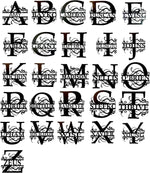 Personalized Family Name Metal Sign-Monogram Wall Decor