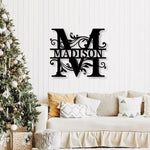 Personalized Family Name Metal Sign-Monogram Wall Decor