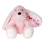 Customizedbee Personalized Stuffed Dog with Name, Embroidered Ear (Name/Date/Text), Soft Plush Puppy, 10/12.5/16 Inches, Easter Basket Gift for Toddlers Kids, Baby Shower Birthday Gift