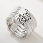 Personalized Name Stacking Rings