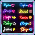 Custom LED Neon Signs for Wall Decor, 12 Colors w/Remote