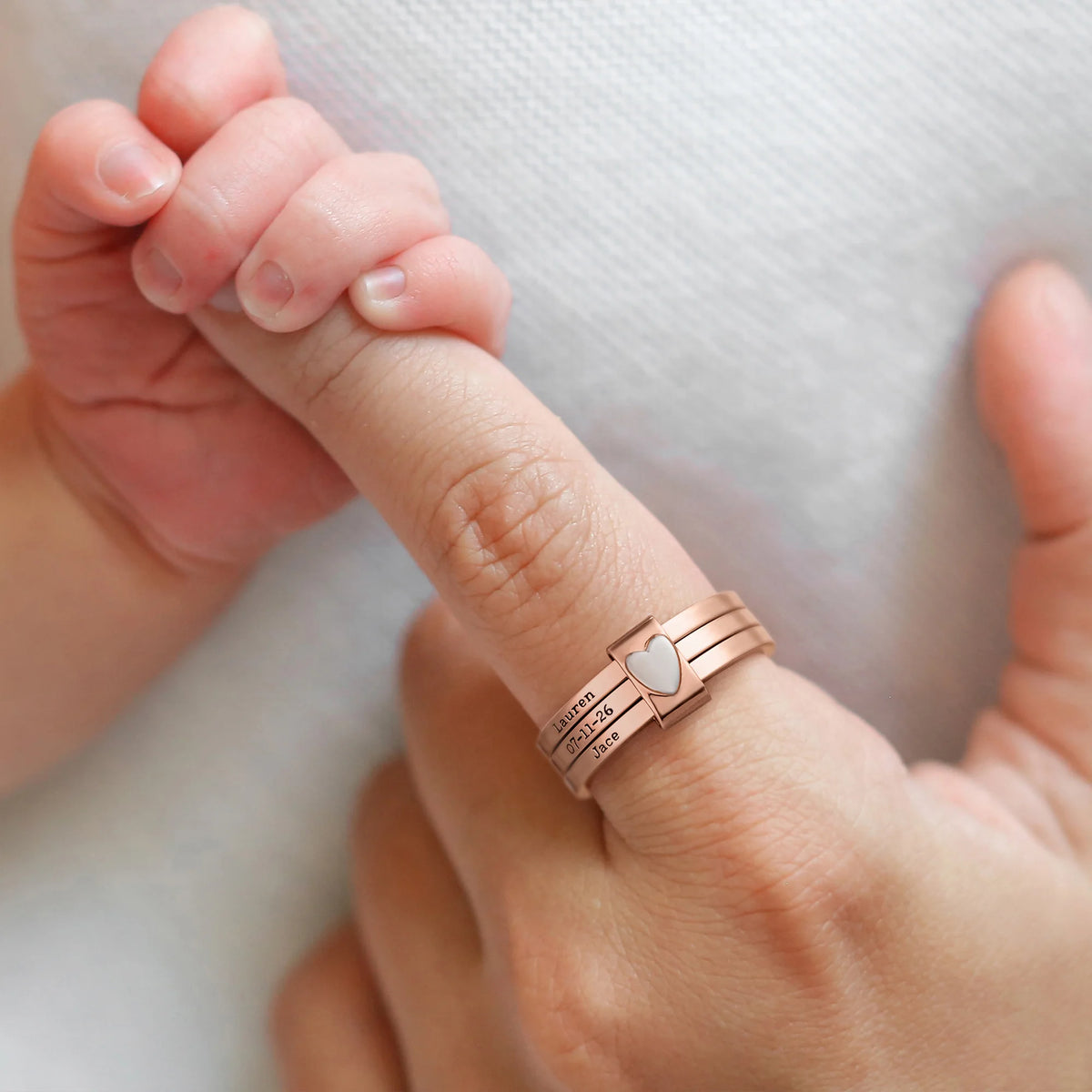 Personalized Name Stacking Rings