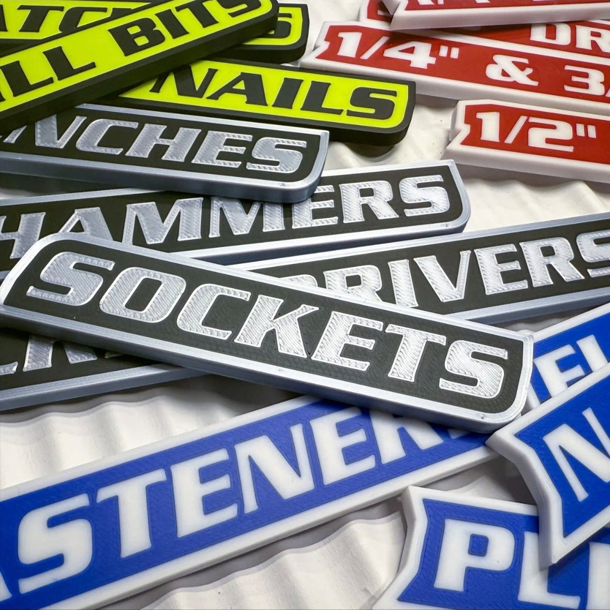 š12 Pack ofMagnetic Toolbox Labelsš©