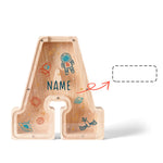Personalized Wooden Letter Piggy Bank-Good Gift For Kids