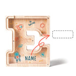 Personalized Wooden Letter Piggy Bank-Good Gift For Kids
