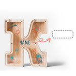 Personalized Wooden Letter Piggy Bank-Good Gift For Kids