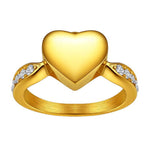 Personalized Name Date Memorial Heart Urn Ring